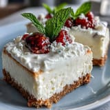 Tangy no-bake Skyr Lemon Cheesecake Bars, a perfect slice of smooth, lemony dessert.