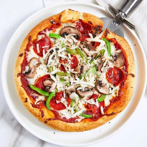 Cheesy Stuffed Crust Pizza sliced to show the gooey mozzarella filling inside the crust.