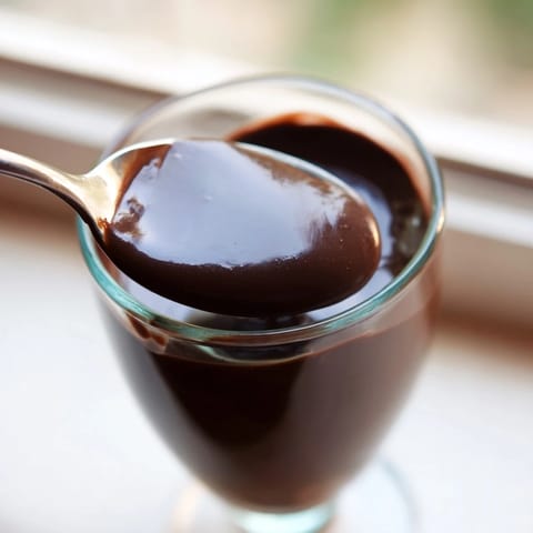 Chilled Chocolate Pudding in a glass with a dollop of whipped cream and chocolate shavings.