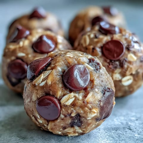 Golden Banana Chocolate Chip Energy Balls, no-bake, ready for healthy snacking.