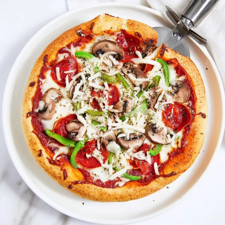 Cheesy Stuffed Crust Pizza sliced to show the gooey mozzarella filling inside the crust.