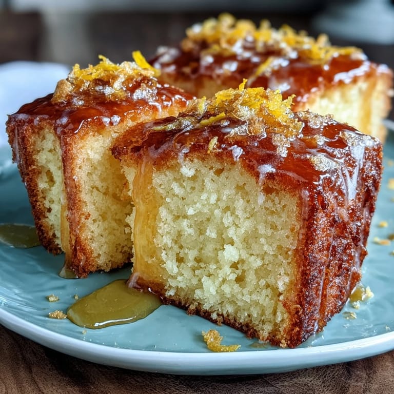 Bright lemon glaze drizzled over zesty Limoncello pound cake, moist and fragrant, a citrus lover's dream.