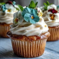 Spring Cupcakes Edible Flowers