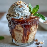 Coconut Cold Brew Float with Vanilla Bean Ice Cream, creamy coconut coffee poured over ice with rich vanilla scoops and toasted coconut topping.  